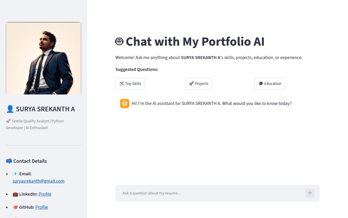 Screenshot of Resume AI Bot